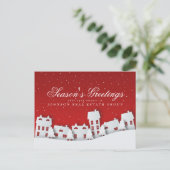 Moderne Winterlandschaft | Feiertagsgrüße Postkarte (Stehend Vorderseite)