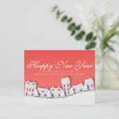 Moderne Winterlandschaft | Neujahrsgrüße Postkarte (Stehend Vorderseite)