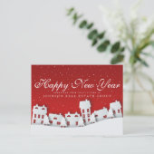 Moderne Winterlandschaft | Neujahrsgrüße Postkarte (Stehend Vorderseite)