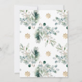 Moderne Winterlandschaft Religiöses Weihnachtsfest Einladung (Rückseite)