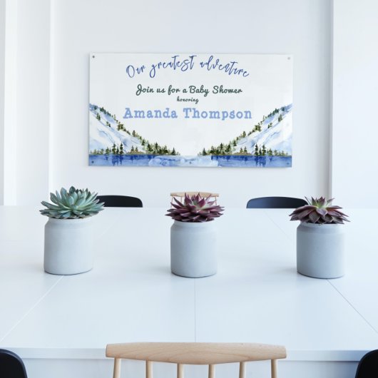 Moderne Winterlandschaft Unser Bestes Abenteuer Banner