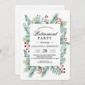 Moderne Winterleaf-Rahmen-Grünflächen Einladung (Vorne/Hinten)