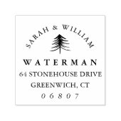 Moderne Winterpine-Rücksendeadresse Permastempel (Design)