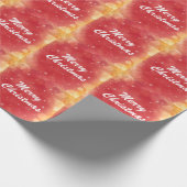 Moderne Winterschneeflocke Frohe Weihnachten Rot Geschenkpapier (Ecke)