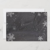 Moderne Winterschneeflocken Einladung (Rückseite)