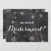 Moderne Winterschneeflocken Einladung (Vorne/Hinten)