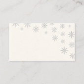 Moderne Winterschneeflocken für Babydusche Begleitkarte (Rückseite)