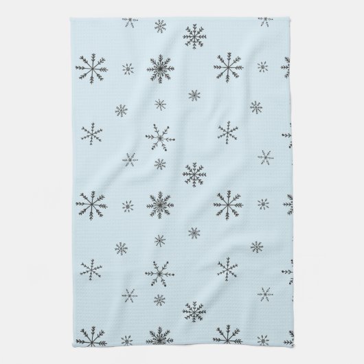 Moderne Winterschneeflocken Geschirrtuch (Vertikal)