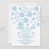 Moderne Winterschneeflocken Hochzeiten Brautparty Einladung (Vorderseite)