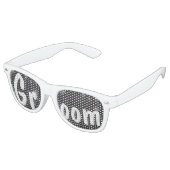 Moderne Winterschneeflocken Kalkbrett Hochzeit Gro Partybrille (Schrägansicht)