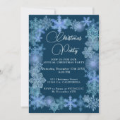Moderne Winterschneeflocken Weihnachten Einladung (Vorderseite)