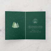 Moderne Winterwald Firmenlogo Grün Gold (Innen Abgelegt)