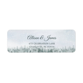 Moderne Winterwald-Hochzeit
