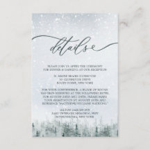 Moderne Winterwald-Hochzeit Eleganz