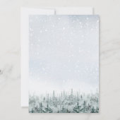 Moderne Winterwald-Hochzeit Save the Date (Rückseite)