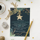 Moderne Winterwaldzweige Weihnachtsbaum Einladung