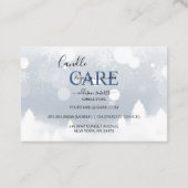 Moderne Winterweiß- und Silberschneekonzerne Visitenkarte (Rückseite)