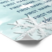 Moderne Winterwunderland-Sitzkarte 15 Tische Poster (Ecke)