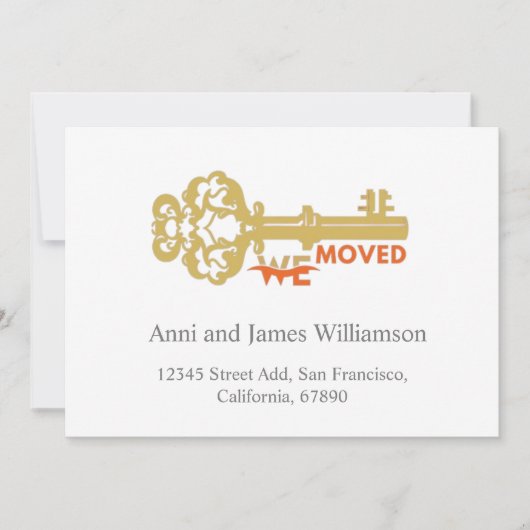 Moderne wir bewegten Schlüsselbewegungen Ankündigung (Vorderseite)