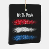 *~* Moderne WIR DIE MENSCHEN - Amerikanische Flagg Keramikornament (Rechts)