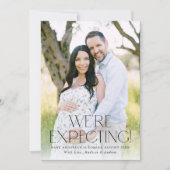 Moderne wir erwarten 2 Foto Schwangerschaft Ankündigung (Vorderseite)