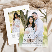 Moderne wir erwarten 2 Foto Schwangerschaft Ankündigung