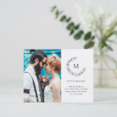 Moderne wir haben das botanische Monogramm des Fot Ankündigungspostkarte (Stehend Vorderseite)