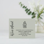 Moderne wir haben das kleine Haus Gezeichnet Postkarte (Stehend Vorderseite)