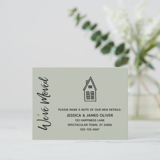 Moderne wir haben das kleine Haus Gezeichnet Postkarte (Stehend Vorderseite)