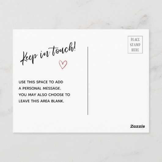 Moderne wir haben das kleine Haus Gezeichnet Postkarte (Rückseite)