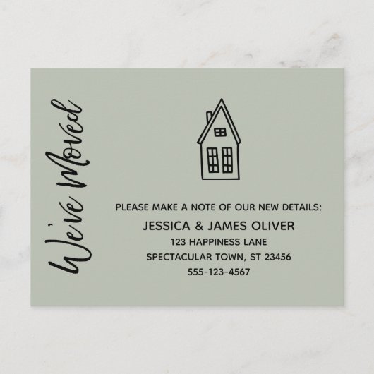 Moderne wir haben das kleine Haus Gezeichnet Postkarte (Vorderseite)