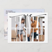 Moderne wir haben das moderne Foto verändert Ankündigungspostkarte (Vorne/Hinten)