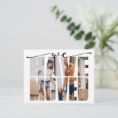 Moderne wir haben das moderne Foto verändert Ankündigungspostkarte (Stehend Vorderseite)