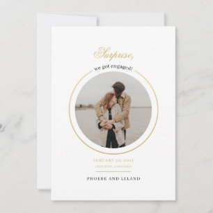 Moderne wir haben eine Verlobte Foto-Engagement-Pa Einladung
