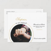 Moderne wir haben eine Verlobte Foto-Engagement-Pa Einladungspostkarte (Vorne/Hinten)