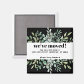 Moderne wir haben Eukalyptus Greenery Black Magnet (Vorderseite/Rückseite)