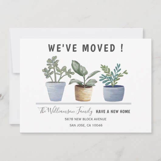 Moderne wir haben gegossene Pflanze Aquarell Ankündigung (Vorderseite)