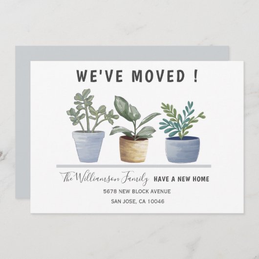 Moderne wir haben gegossene Pflanze Aquarell Ankündigung (Vorne/Hinten)