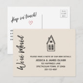 Moderne wir haben kleine Häuser Gezeichnet Creme Postkarte (Vorne/Hinten)
