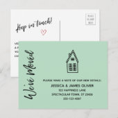 Moderne wir haben kleine Häuser Gezeichnet Minze Postkarte (Vorne/Hinten)