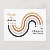 Moderne wir haben neue Zuhause-Adressänderung Ankündigungspostkarte (Vorderseite)