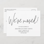 Moderne wir haben neue Zuhause Black Ankündigungspostkarte (Vorne/Hinten)
