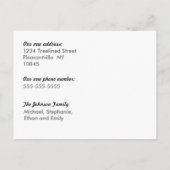 Moderne Wir haben uns bewegt! Neue Zuhause Foto Po Ankündigungspostkarte (Rückseite)