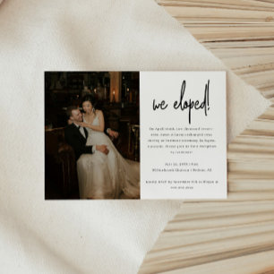 Moderne Wir Haben Uns Heimlich Getraut Hochzeitsfo Einladung