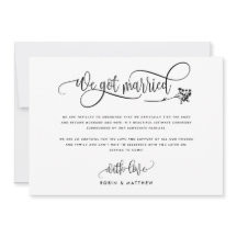 Moderne wir haben Verheiratete Hochzeit / Elope An