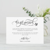 Moderne wir haben Verheiratete Hochzeit / Elope An Einladung (Stehend Vorderseite)