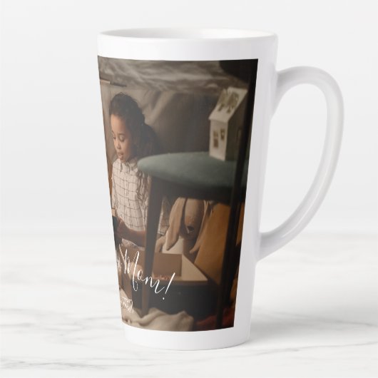 Moderne wir Liebe Sie Mama Foto Latte Tasse (Rechts)