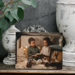 Moderne Wir Liebe Sie Mama Foto Plaque Fotoplatte