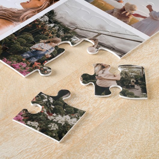 Moderne wir Liebe Sie Mama Personalisierte FotoCol Puzzle (Seite)