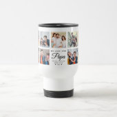 Moderne WIR LIEBE SIE PAPA Square Foto Collage Reisebecher (Mittel)
